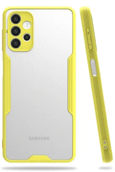 Newface Samsung Galaxy A52 Kılıf Platin Silikon - Sarı resmi