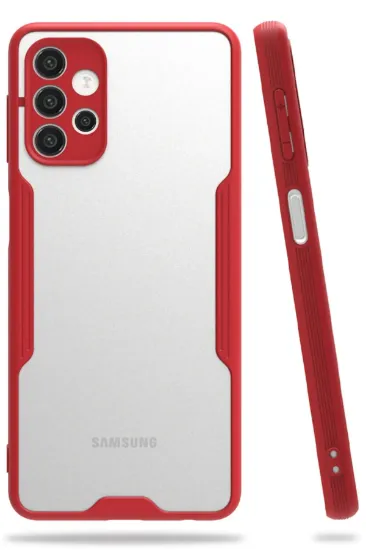 Newface Samsung Galaxy A72 Kılıf Platin Silikon - Kırmızı resmi