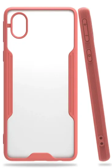 Newface Samsung Galaxy A01 Core Kılıf Platin Silikon - Pembe resmi