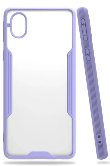 Newface Samsung Galaxy A01 Core Kılıf Platin Silikon - Lila resmi