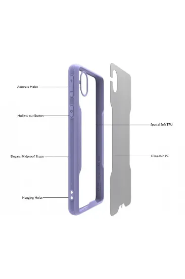 Newface Samsung Galaxy A01 Core Kılıf Platin Silikon - Yeşil resmi