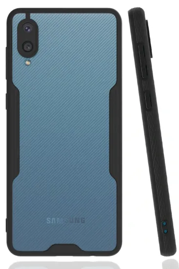 Newface Samsung Galaxy A02 Kılıf Platin Silikon - Siyah resmi