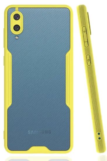 Newface Samsung Galaxy A02 Kılıf Platin Silikon - Sarı resmi