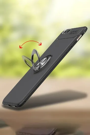 Newface iPhone 6 Kılıf Range Yüzüklü Silikon - Kırmızı resmi