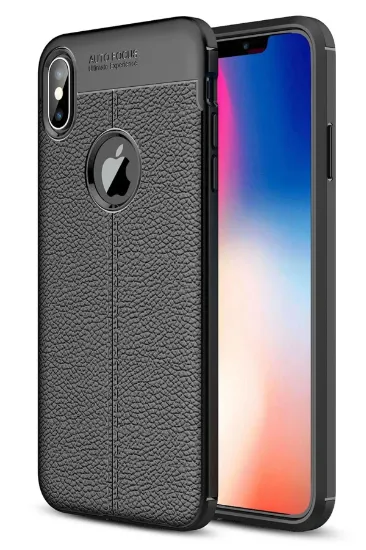 Newface iPhone XS Max Kılıf Auto Focus Kapak - Siyah resmi