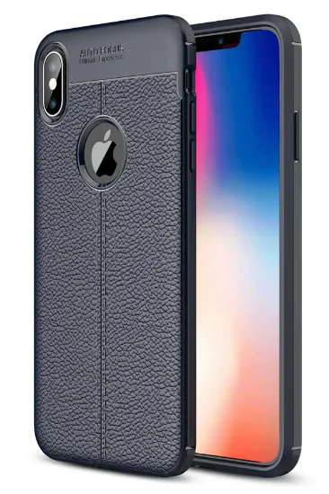 Newface iPhone XS Max Kılıf Auto Focus Kapak - Lacivert resmi
