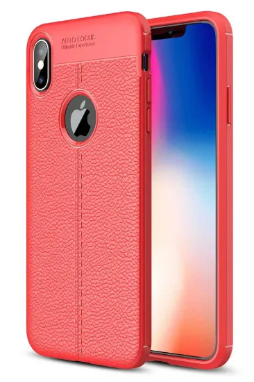 Newface iPhone XS Max Kılıf Auto Focus Kapak - Kırmızı resmi