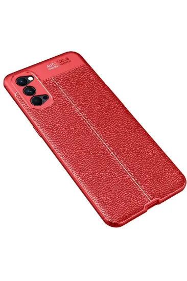 Newface Oppo Reno 4 Kılıf Auto Focus Kapak - Kırmızı resmi
