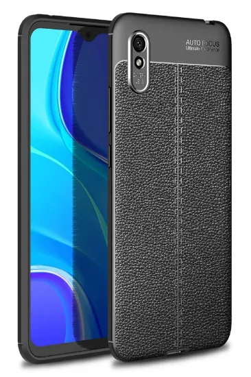 Newface Xiaomi Redmi 9A Kılıf Auto Focus Kapak - Siyah resmi