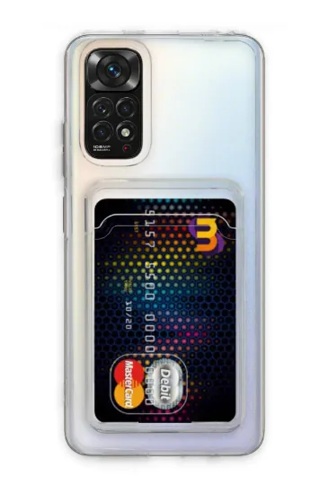 Newface Xiaomi Redmi Note 11 Kılıf Kart Şeffaf Silikon - Şeffaf resmi
