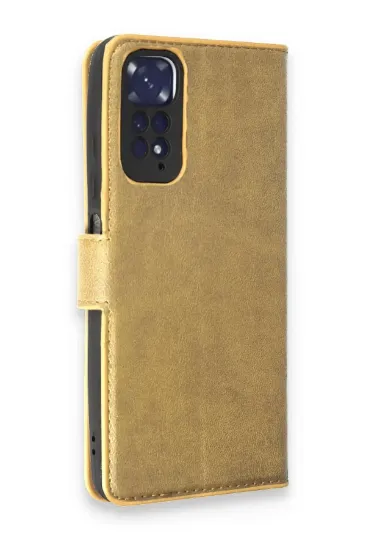 Newface Xiaomi Redmi Note 11 Pro Kılıf Trend S Plus Kapaklı Kılıf - Gold resmi