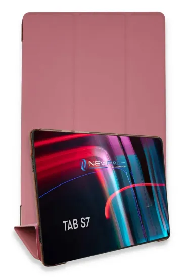 Newface Samsung Galaxy T870 Tab S7 11 Kılıf Tablet Smart Kılıf - Pembe resmi