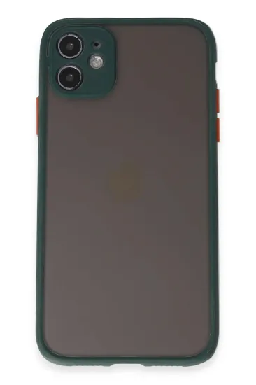 Newface iPhone 11 Kılıf Montreal Silikon Kapak - Yeşil resmi