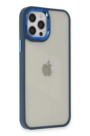 Newface iPhone 12 Pro Max Kılıf Dora Kapak - Mavi resmi