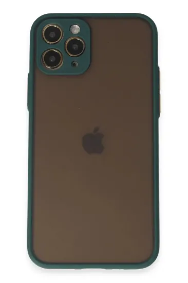 Newface iPhone 11 Pro Kılıf Montreal Silikon Kapak - Yeşil resmi