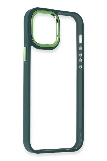 Newface iPhone 12 Pro Max Kılıf Dora Kapak - Haki Yeşil resmi