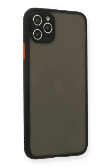 Newface iPhone 11 Pro Max Kılıf Montreal Silikon Kapak - Siyah resmi
