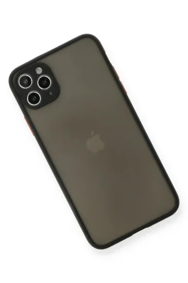 Newface iPhone 11 Pro Max Kılıf Montreal Silikon Kapak - Siyah resmi