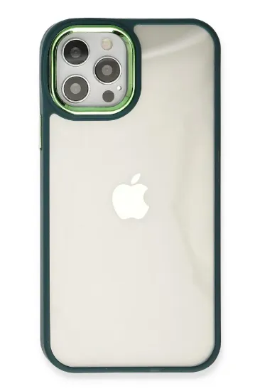 Newface iPhone 12 Pro Max Kılıf Dora Kapak - Haki Yeşil resmi