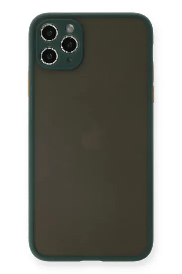 Newface iPhone 11 Pro Max Kılıf Montreal Silikon Kapak - Yeşil resmi