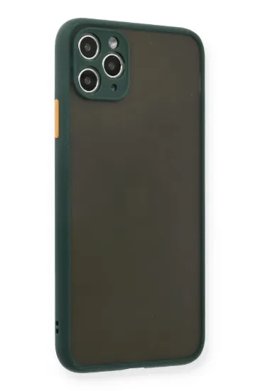 Newface iPhone 11 Pro Max Kılıf Montreal Silikon Kapak - Yeşil resmi