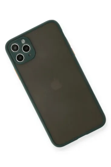 Newface iPhone 11 Pro Max Kılıf Montreal Silikon Kapak - Yeşil resmi