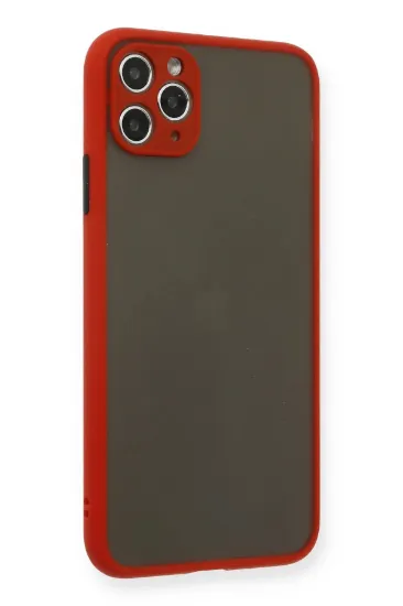 Newface iPhone 11 Pro Max Kılıf Montreal Silikon Kapak - Kırmızı resmi