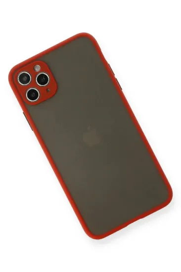 Newface iPhone 11 Pro Max Kılıf Montreal Silikon Kapak - Kırmızı resmi