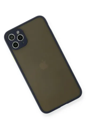 Newface iPhone 11 Pro Max Kılıf Montreal Silikon Kapak - Lacivert resmi