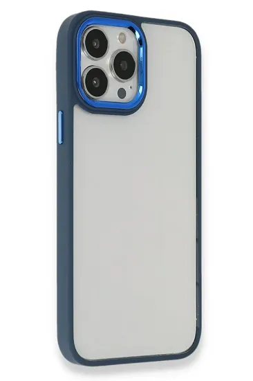 Newface iPhone 13 Pro Kılıf Dora Kapak - Mavi resmi