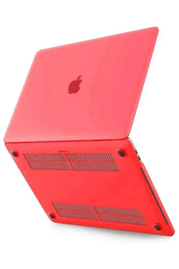 Newface Macbook Pro 13 2020 Macbook Buzlu Kapak - Kırmızı resmi