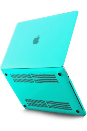 Newface Macbook Pro 13 2021 Macbook Buzlu Kapak - Yeşil resmi