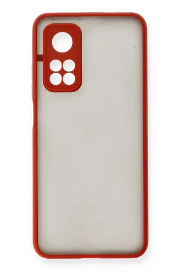 Newface Xiaomi Mi 10T Kılıf Montreal Silikon Kapak - Kırmızı resmi