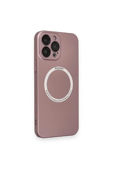 Newface iPhone 13 Pro Kılıf Jack Magneticsafe Lens Silikon - Rose Gold resmi