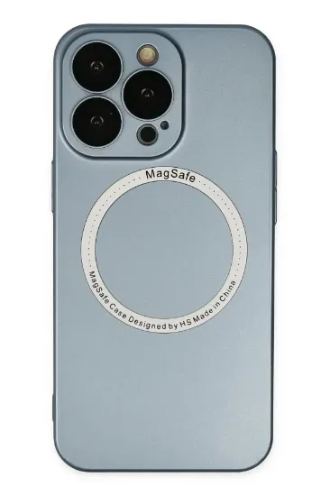 Newface iPhone 13 Pro Max Kılıf Jack Magneticsafe Lens Silikon - Sierra Blue resmi