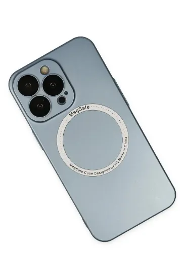 Newface iPhone 13 Pro Max Kılıf Jack Magneticsafe Lens Silikon - Sierra Blue resmi