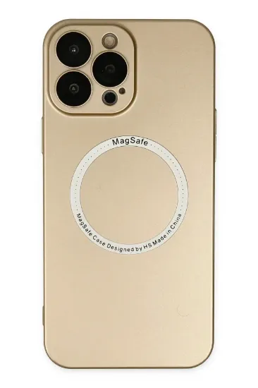 Newface iPhone 13 Pro Max Kılıf Jack Magneticsafe Lens Silikon - Gold resmi