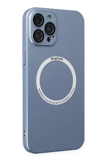 Newface iPhone 12 Pro Max Kılıf Jack Magneticsafe Lens Silikon - Sierra Blue resmi