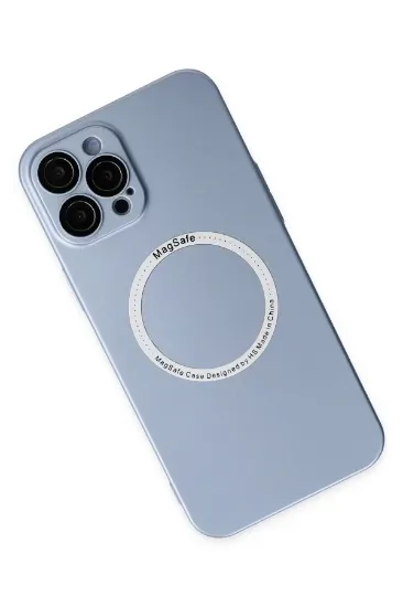 Newface iPhone 12 Pro Max Kılıf Jack Magneticsafe Lens Silikon - Sierra Blue resmi