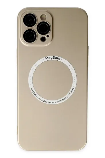Newface iPhone 12 Pro Max Kılıf Jack Magneticsafe Lens Silikon - Gold resmi