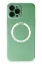 Newface iPhone 12 Pro Max Kılıf Jack Magneticsafe Lens Silikon - Yeşil resmi