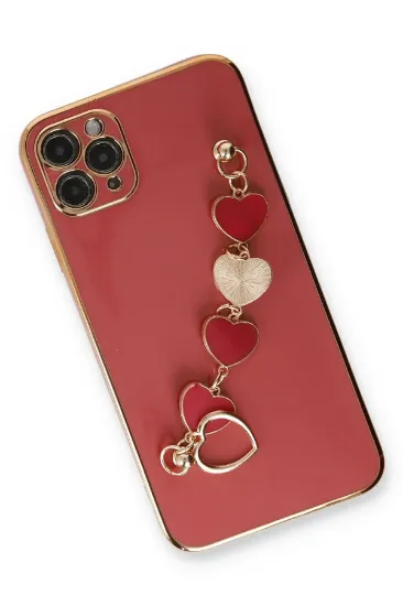 Newface iPhone 11 Pro Max Kılıf Esila Silikon - Kırmızı resmi