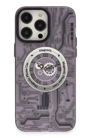 Newface iPhone 14 Pro Max Kılıf Apollo Magneticsafe Desenli Kapak - Apollo Mor - 5 resmi