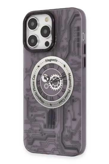 Newface iPhone 14 Pro Kılıf Apollo Magneticsafe Desenli Kapak - Apollo Mor - 5 resmi