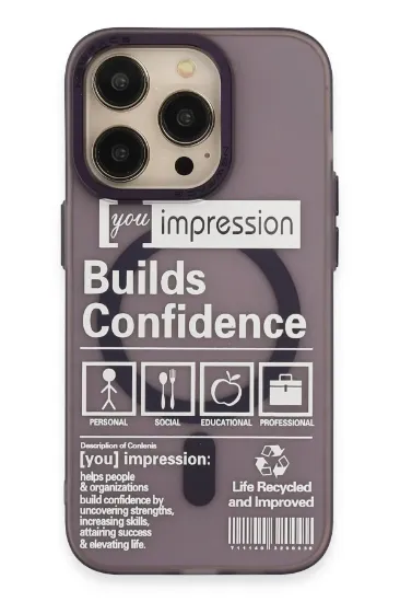 Newface iPhone 14 Pro Kılıf Apollo Magneticsafe Desenli Kapak - Apollo Mor - 6 resmi