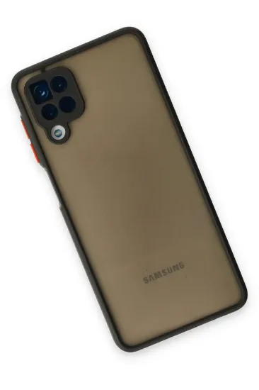 Newface Samsung Galaxy A12 Kılıf Montreal Silikon Kapak - Siyah resmi