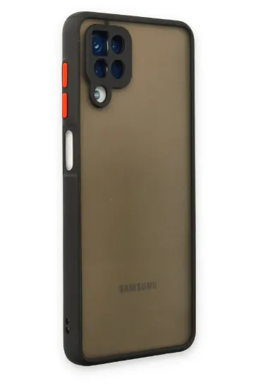 Newface Samsung Galaxy A12 Kılıf Montreal Silikon Kapak - Siyah resmi