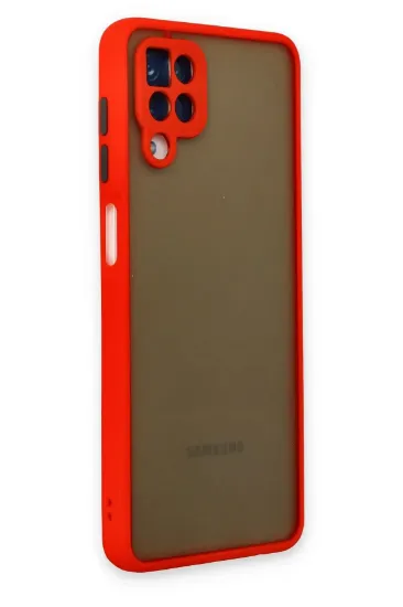 Newface Samsung Galaxy A12 Kılıf Montreal Silikon Kapak - Kırmızı resmi