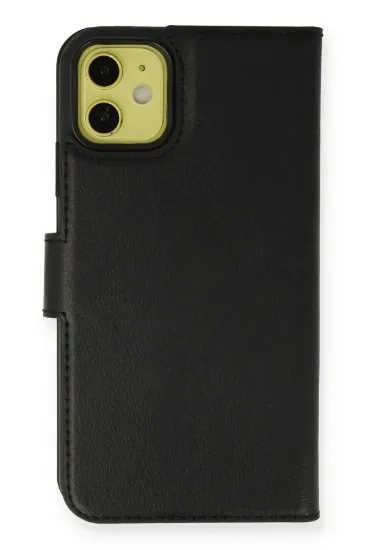 Newface iPhone 12 Kılıf Trend S Plus Kapaklı Kılıf - Siyah resmi