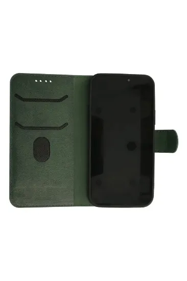 Newface iPhone 12 Kılıf Trend S Plus Kapaklı Kılıf - Yeşil resmi